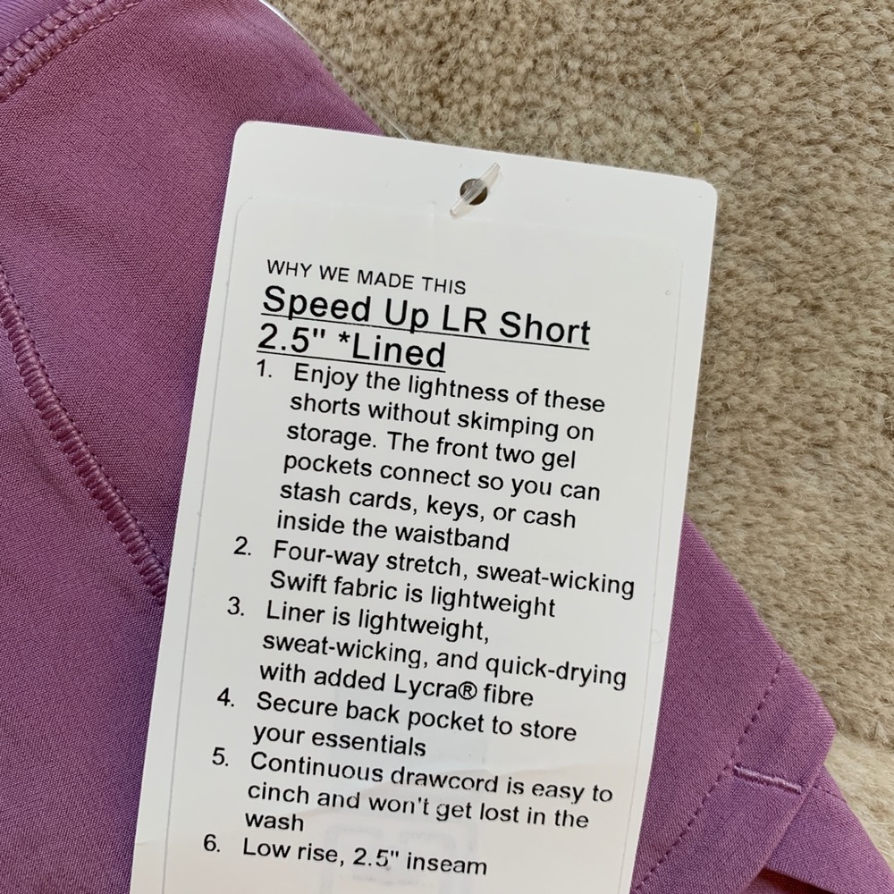 LAST ONE Lululemon Speed Up Running Yoga Shorts - Picture 4 of 8